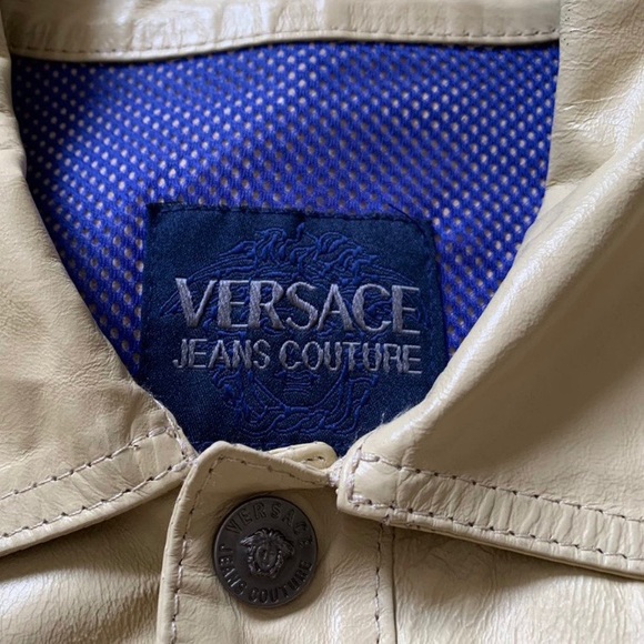 Tan Versace leather jacket - Picture 2 of 3
